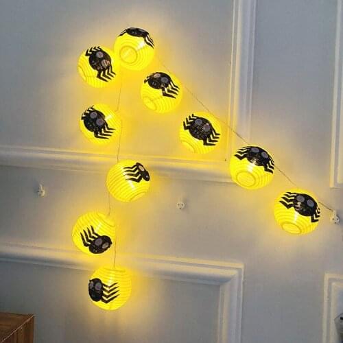 Halloween String Lights Battery Operated Decorative Lights Spider Lights For Indoor Outdoor Party JS22