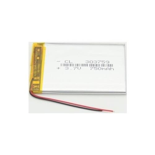 GPS navigator battery 3.7V 303759 polymer lithium battery 750mAh traveling data recorder MP4