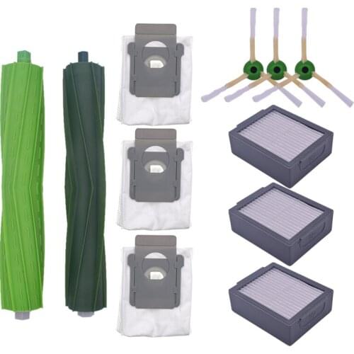 Hepa filter side brush dust bag round brush kit for iRobot Roomba i7 E5 E6 I series robot vacuum cleaner accessories