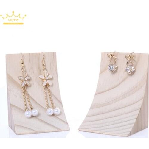 Solid Wood Curved Earrings Storage Rack Home Jewelry Rack Earrings Display Rack Hanging Earrings Jewelry Display Rack