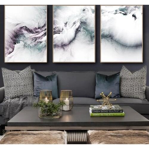 Modern Abstract Smoke Cloud Canvas Art Paintings For Living Room Bedroom Posters And Prints Wall Poster Hallway Home Decorate