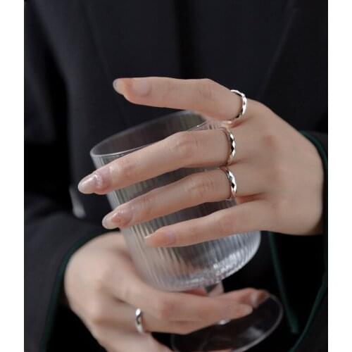 925 Sterling Silver Temperament Women Rhombus Faceted Ring Circle Size 5/6/7/8 For Female Girls Engagement Jewelry Gift