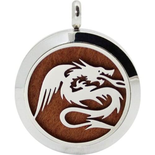 Magnetic Stainless Steel Aromatherapy Necklace Jewelry Dragon Fly Perfume Locket Pendant Essential Oil Diffuser Locket