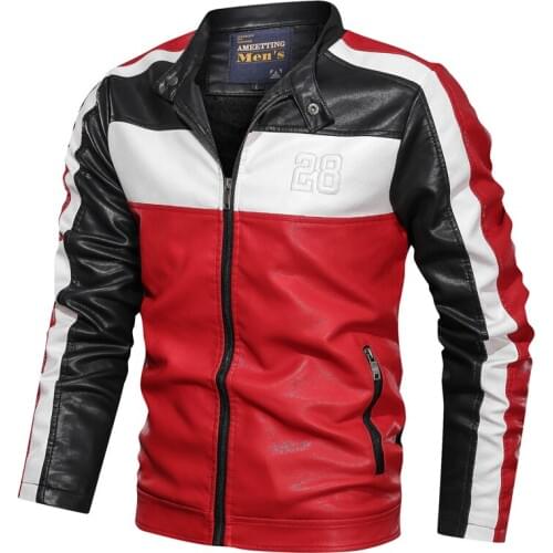 Mens Leather Jackets and Coats Male Motorcycle Leather Jacket Casual Slim Brand Clothing Stand Collar Coat PU Winter New Style