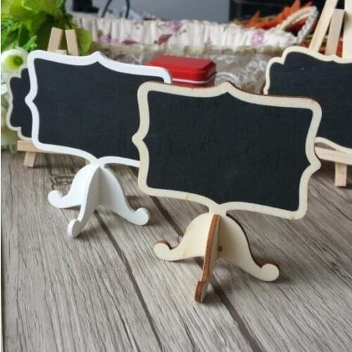 40pcs/Lot Wooden Mini Blackboard Set Chalkboard Message Boards Sign Wedding Party Decoration Writing Pad Office Supplies