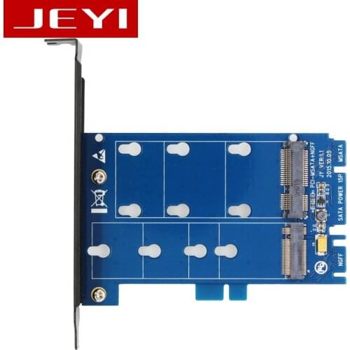 JEYI SK3 M.2 NGFF to SATA and mSATA TO SATA3 adapter add on card dual interface two with conversion card SSD adapter card