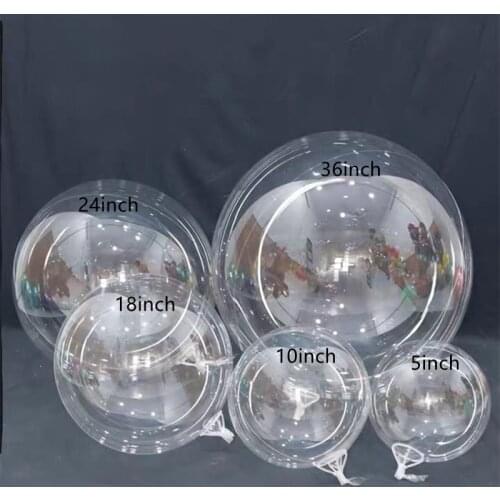 5/10/18/24/36inch Transparent Bobo Bubble Ballons Christmas Wedding Birthday Party Decorations Baby Shower Clear Helium Balloons