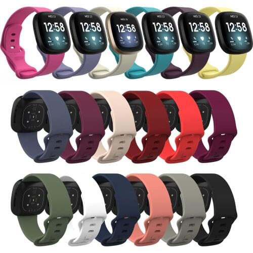 Silicone Watch Band Bracelet For Fitbit Sense Strap Soft Wristband Waterproof Belt watchband For Fitbit Versa 3 smartwatch Wrist