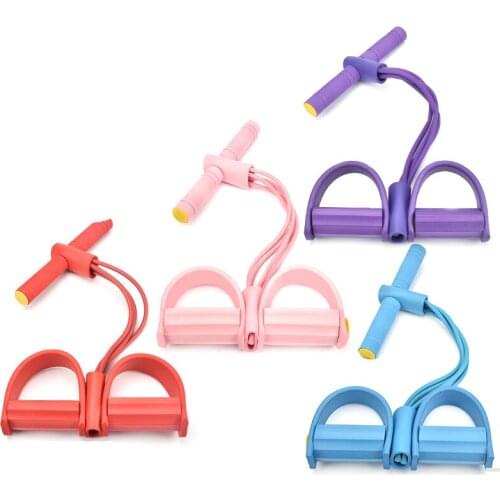 Yoga 4 Tube Fitness Resistance Bands Elastic Pull Ropes Exerciser Rower Belly Gym Sport Training Bands for Fitness Equipment