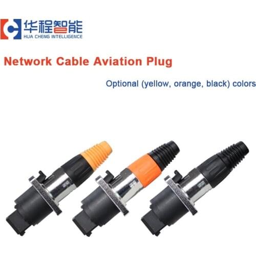 Led Aviation Plug Indoor 90 Degree Angle RJ45 Aviation Plug Socket Securing Display Screen Power Connector Power Socket