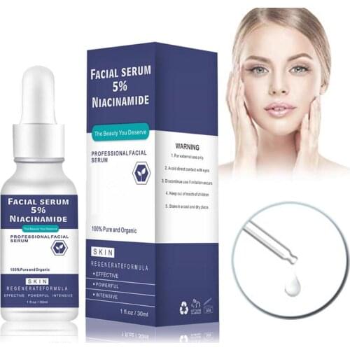 30ML Facial Essension Serum Niacinamide Solution Vitamin B3 Pore Shrinking Skin Whiten Complexion Brighten Essence Face Care