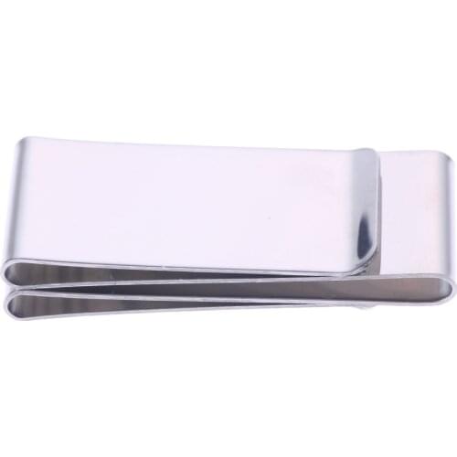 Stainless Steel Silver Color Slim Money Clip Purse Wallet Credit Card ID Holder