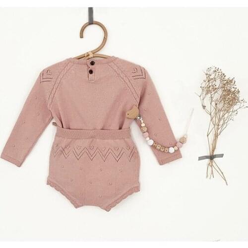 Knitted Baby Clothes Newborn Spring Baby Girls Clothes Cotton Girls Sweater Shorts Toddler Clothing Set Baby Outfits For Girl