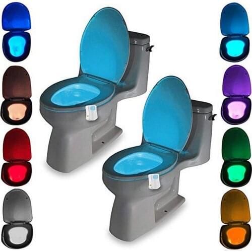 Smart LED Motion Sensor Toilet Seat Night Light 8 Colors Waterproof Backlight For Toilet Bowl LED Luminaria Lamp WC Toilet Light