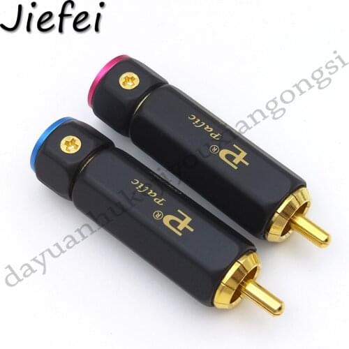 200-500pcs High quality Gold Plated copper RCA plug-in Locking connectors adapter Selling