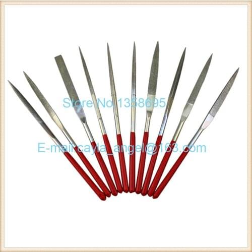 Jeweler 10pcs*180mm*5mm Needle Files Set Diamond Wood Carving Craft Tool Metal Glass Stone Jewelry Engraving Tools