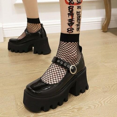 LapoLaka Modern Design Square Heel Round Toe Buckle Strap Super High Heel Platform Comfy Summer Woman Mary Jane Shoes