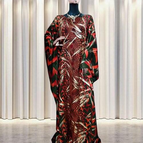 Muslim Sets African Design Loose Robe Darts Pattern Printing Abaya Dubai Dress Lady Party European Clothes American Clothing