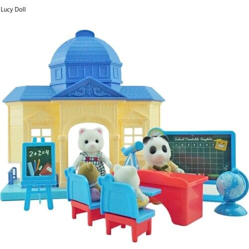1/12 Forest Animal Family Scene DIY House DIY House Furniture Set Gift Childrens Toy Hospital Classroom Theater