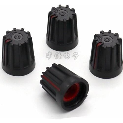 10 Piece 15 * 17mm two-color plastic knob flower shaft inner hole 6mm potentiometer switch adjustment knob