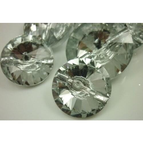 360PCS/LOT) 30MM Sew On Resin Round Rivoli Crystal Rhinestone 2 Holes Buttons Wholesale