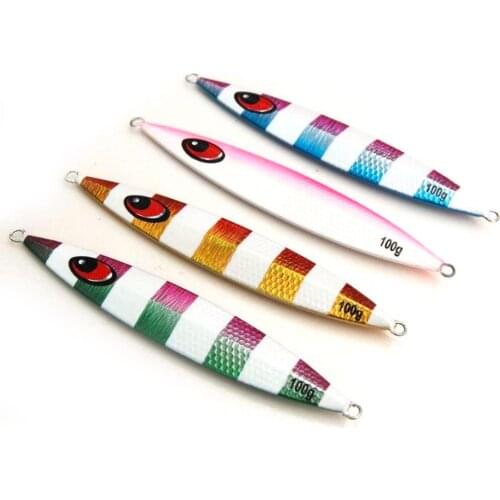 5PCS Glow Slow Jigging Metal Jig Deep sea Night Fishing Jigging Lure Jigbait spoon baits 100g 150g