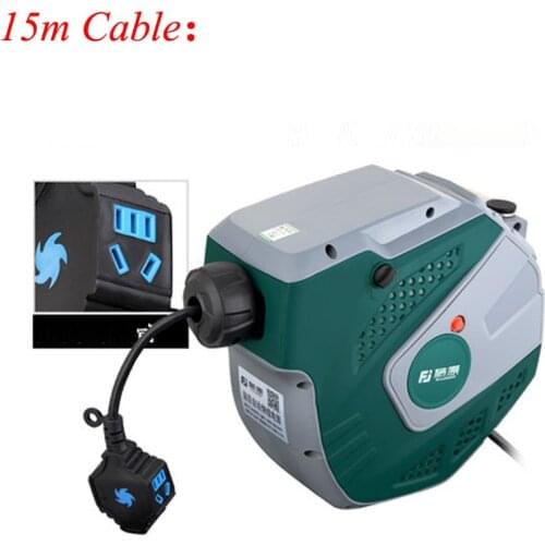 Automatic Telescopic Electric Drum Plug Wire Reel Cable Retractor Air Drum Winder FUJE03-215