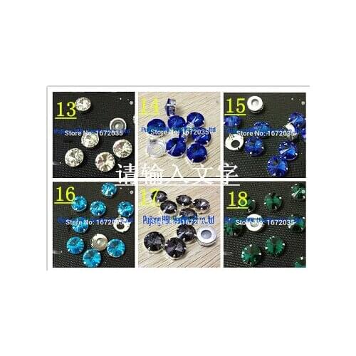 Free shipping 10mm 100pcs Glass Crystal Strass Rivoli beads,Rivoli Crystal Silver Shade stones