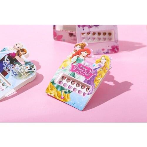 Disney Frozen Children Acrylic Stud Earrings Stickers Princess Sophia Nail Stickers Girls Beauty Stickers