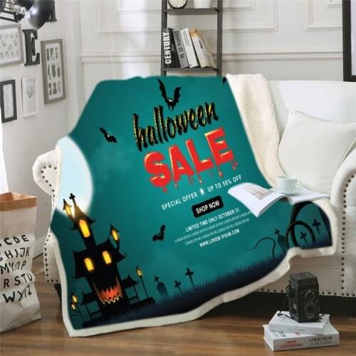 Halloween element pattern Fleece Blanket 3D full printed Wearable Blanket Adults/kids Fleece Blanket
