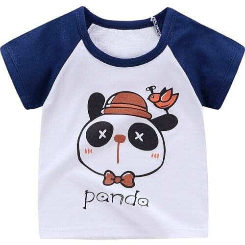 Summer t shirt for girls boys Tshirt cute animal short sleeve T-shirt print childrens cartoon kids clothes cotton birthday gift