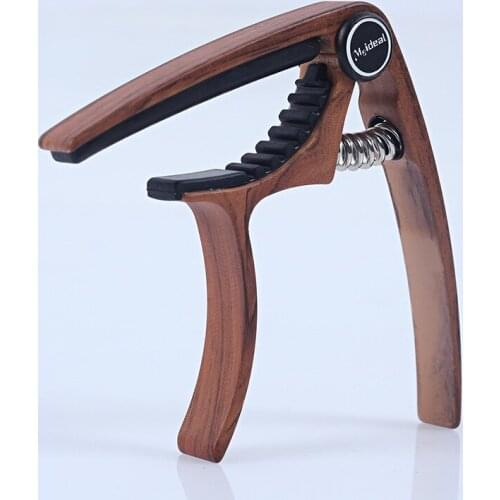 Guitar Capo with Adjustable Pressure Tension Wooden Knob Protection Pad Capo for Classical Acoustic Electric Guitar Ukulele