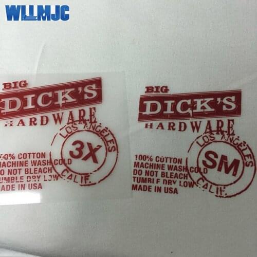 Custom brand logo print sports shirt swimwear garment heat press on tagless heat transfer care labels for t-shirt clothing