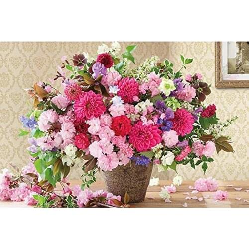 Jmine Div 5D Colorful Flower Basket Full Diamond Painting cross stitch kits art High Quality Floral 3D paint by diamonds