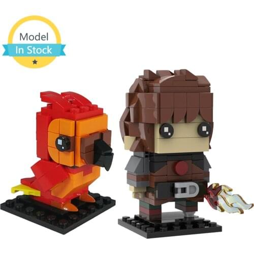 MOC Tears Detoxify The Beast Phoenix Building Block Model Magician Fawkes Dragon Knight Kids Bricks Model Educational Kids Toys