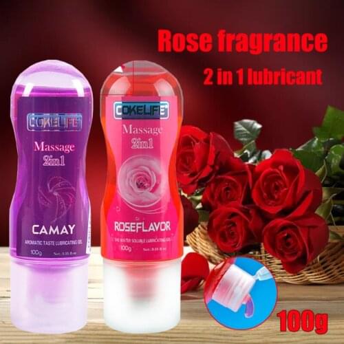 100ML Rose Fragrance Edible Flavor Water Based Lubricant Sex Anal Oral Gel Sex Lube For Couple Adult Strawberry Lubricants