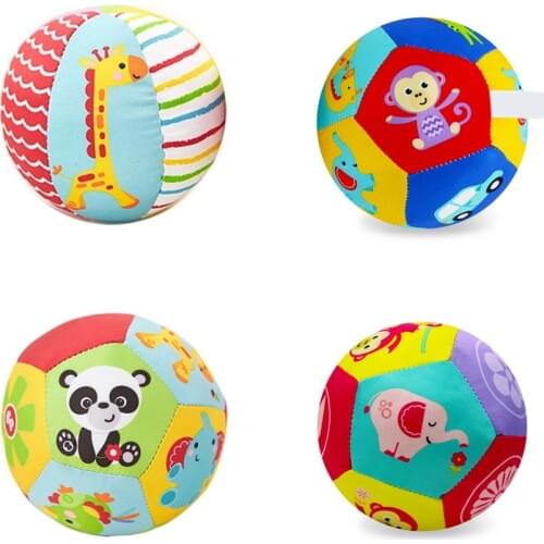 2019 Baby Toys For Children Animal Ball Soft Plush Mobile Toy With Sound Baby Rattle Infant Body Building Ball Toy For Baby Gift