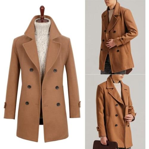 AIMENWANT 2018 Men Autumn Winter Trench Coat Mens Casual Fashion Slim Fit 5XL Custom Made Overcoats Male Peacoat Hombre Outwear