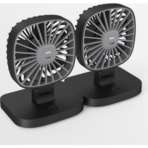Guide car car fan USB small fan 12V car 24v large truck van car double head fan
