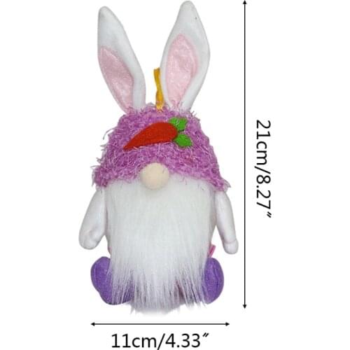 2021 New Easter Bunny Gnome Candy Storage Container Jar Rabbit Swedish Tomte Plush Doll