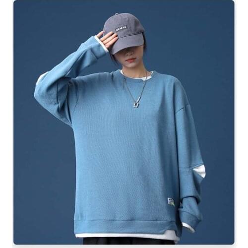 2021 Spring and Autumn New Trendy Brand Pure Color Sweater For Men and Women With Casual Loose Hole Long-sleeved Top
