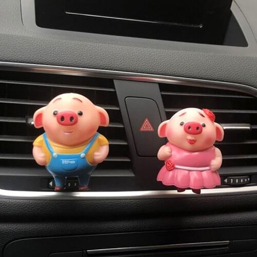 Cute Car Fresheners Flavoring In Car Diffuser Cartoon Piggy Air Vent Clip Car Scent Smell For Car Accessory Interior Auto Decor