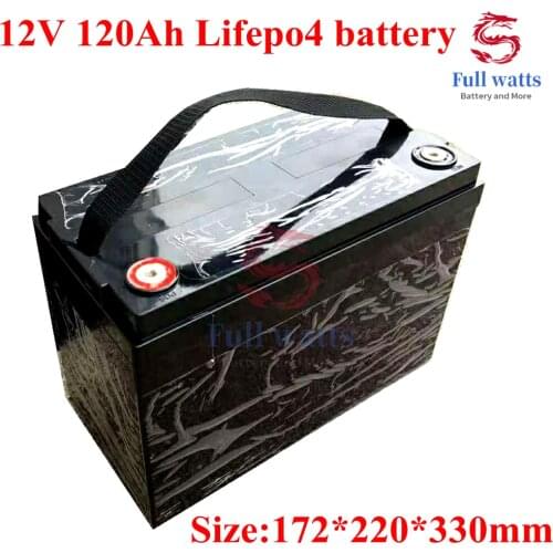 Rechargeable Lifepo4 12v 120ah Lithium Battery Pack with BMS for Electric Tricycle Power Boat Inverter Battery+10A Charger