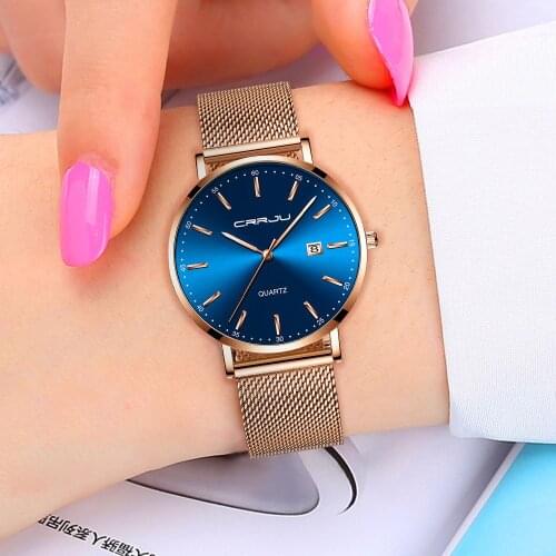 Luxury Women Bracelet Quartz Watches For Women Watch Ladies Sports Dress Blue Dial Wrist Watch Clock Relogio Feminino