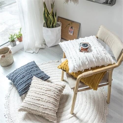Christmas Pillow Cover Cotton Linen Throw Pillowcase Creative Solid Cushion Cover Nordic Decorative Pillow Case for Sofa Bed