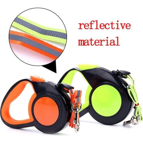 Retractable Dog Leashes Reflective Leash for Small Medium Dogs Automatic Extending Nylon Walking Dog Lead 3M 5M Pet Products