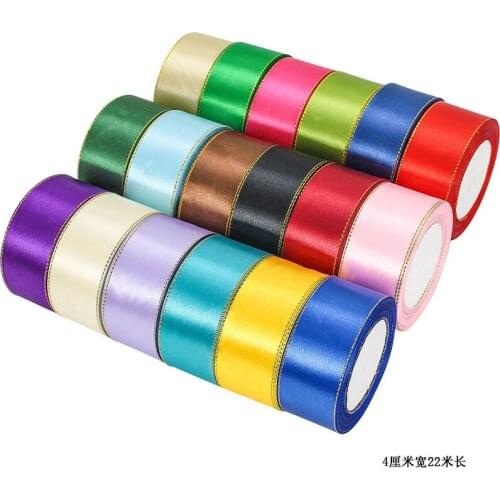 44meters Silk Satin Ribbons Crafts Supplies Fabric DIY Roses Flower Wedding Sashes Bow Ties Wedding Birthday Party Gift Wrapping