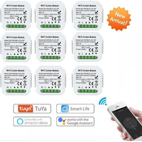 Tuya Smart Life WiFi Curtain Blinds DIY RF433 Module Switch Roller Shutter Motor APP Remote Control Work with Alexa Google Home
