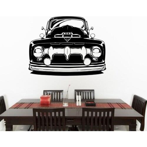 Old Style Special Cool Car Pattern Wall Sticker Home Art Livingroom Modern Decor Fashion Wall Decals Whole Car Silhouette W-942