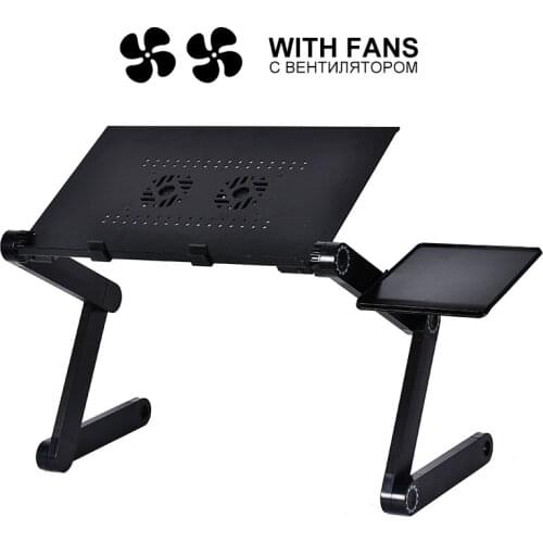 New Aluminum Alloy Adjustable Laptop Table Portable Folding Computer Desk Notebook Desktop Stand Computer Table For Sofa Bed